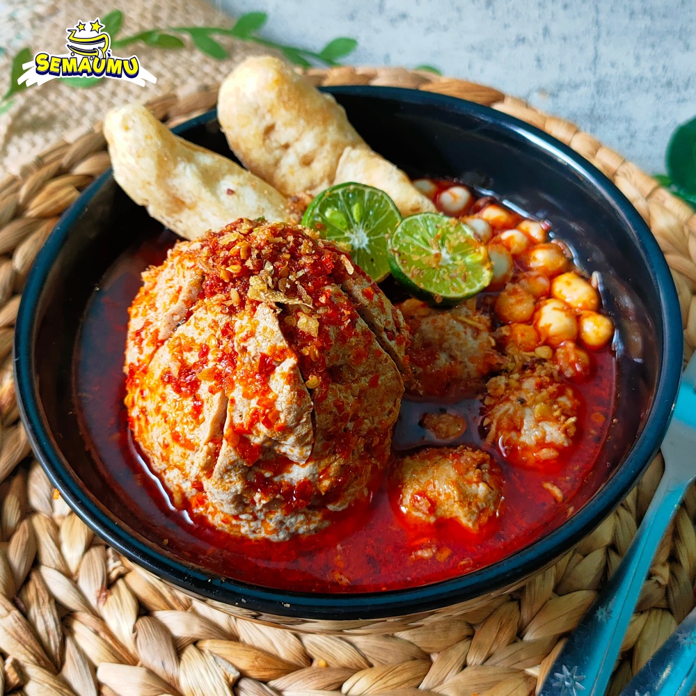 BAKSO / BASO IKAN SINAR BAHARI BANDUNG Kuah Geprek  Bakso Ikan Jumbo Isi Tetelan