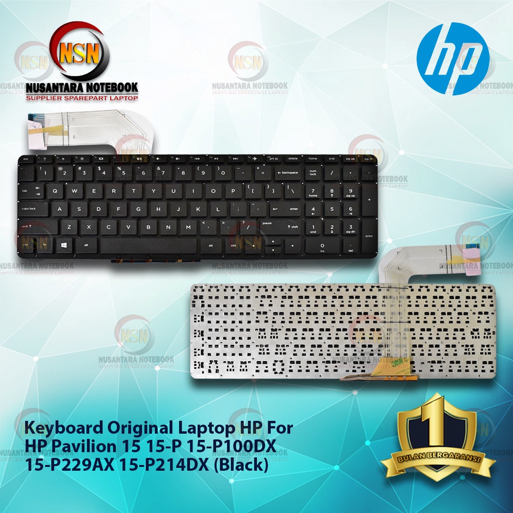 Keyboard Laptop HP Pavilion 15 15-P 15-P100DX 15-P229AX 15-P214DX Hitam Black