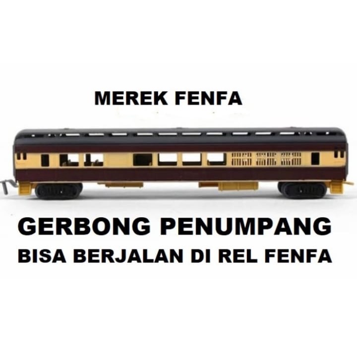 Mainan Minatur Kereta Api Gerbong Penumpang Fenfa original