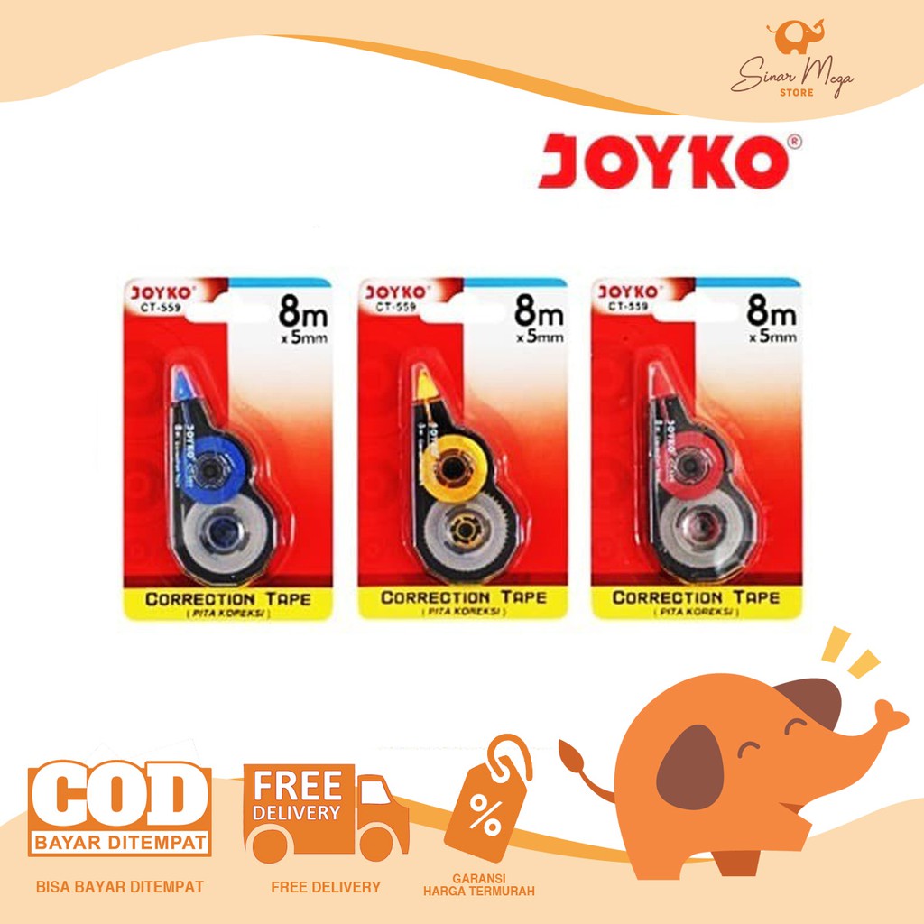 

Joyko Correction Tape CT-559 Mini / Tip-Ex Pita Kertas Murah Berkualitas