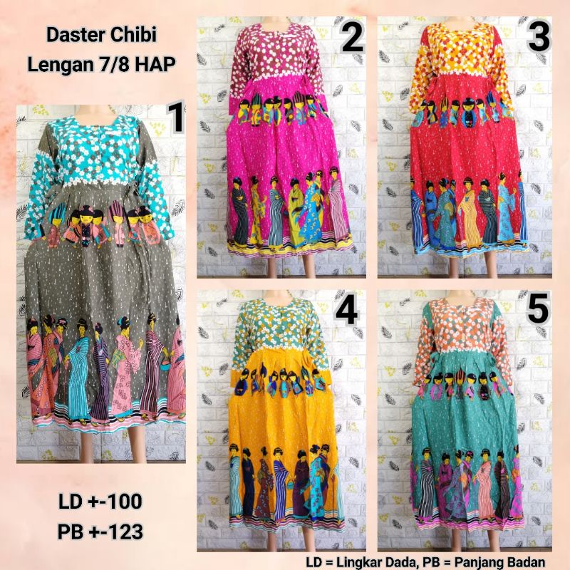 DASTER CHIBI LENGAN 7/8 BUSUI FRIENDLY BU TEJO KMKM + KMCT