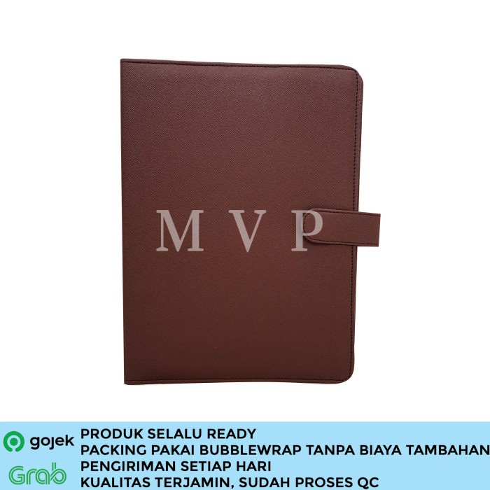 

[RESTOCK] Binder Kulit Polos Eksklusif 26 Ring Organizer Kertas B5 Cokelat Tua