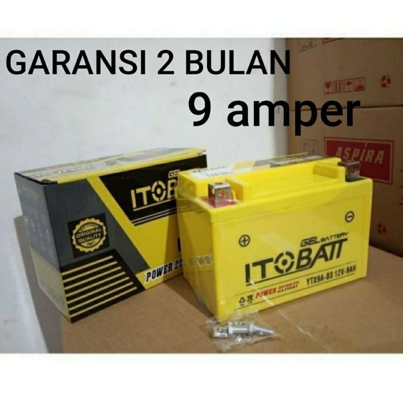 AKI MOTOR KAWASAKI NINJA 250 RR MONO  ITOBATT YTX9A AKI GEL KERING