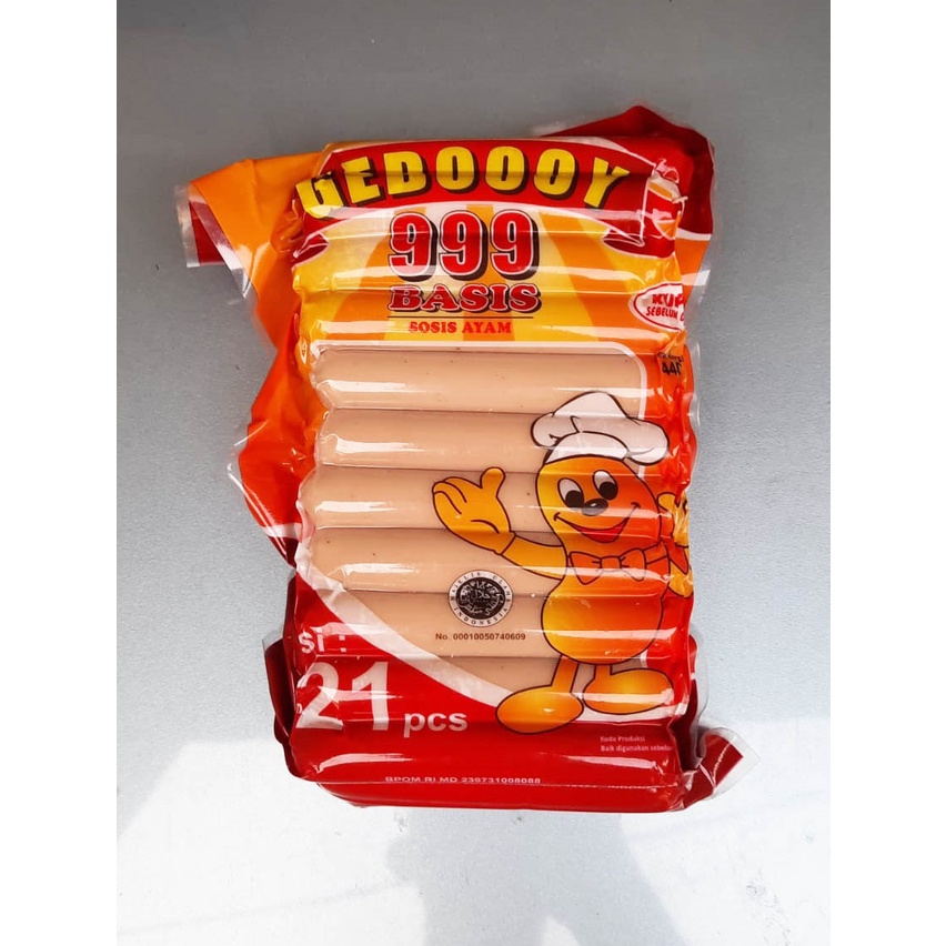 

Geboy Geboooy Sosis Ayam Basis PUTIH 999 440 Gram isi 21 Pcs