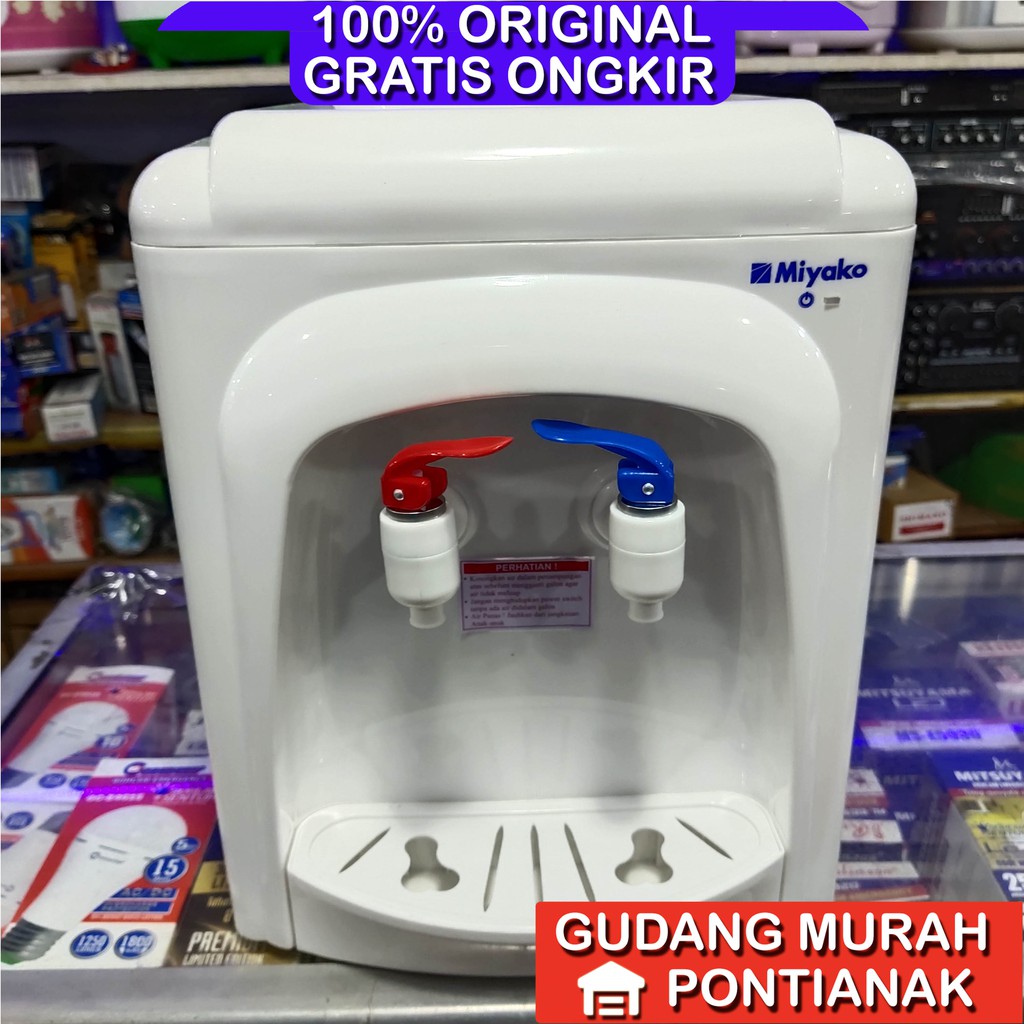 Dispenser Miyako Tempat Galon air WD 185 H 2 kran keran panas / hot dan normal / fresh