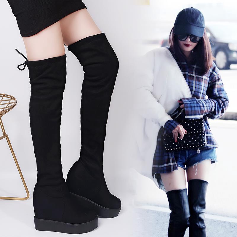 thigh high boots skinny leg