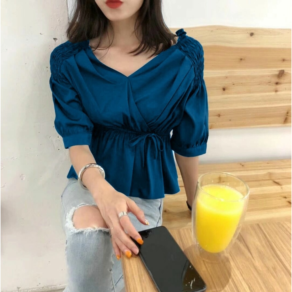 [MCFK] Blouse Wanita Korea / Atasan Blouse / Blus / Baju Atasan Murah