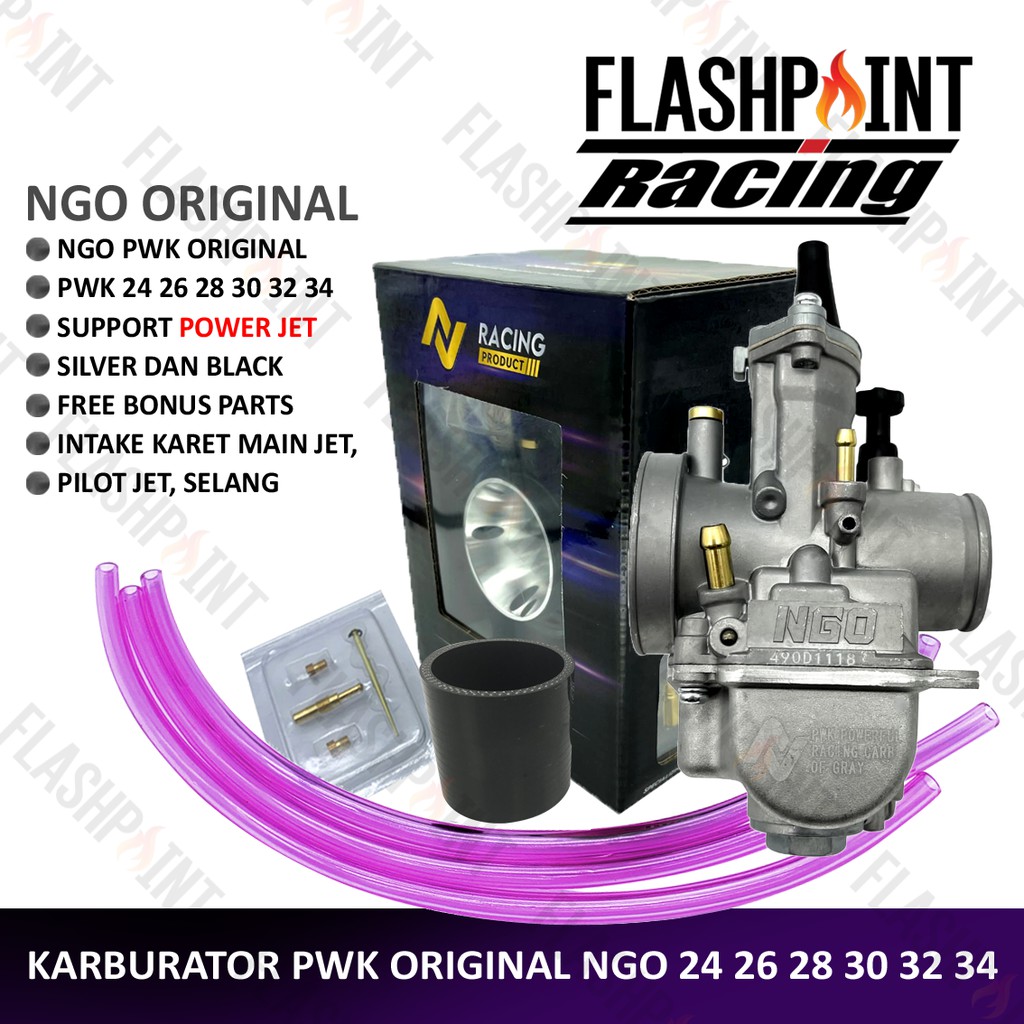 (COD) KARBURATOR NGO ORIGINAL HITAM PWK 24 26 28 30 32 34 BLACK KARBU KOTAK MODEL SUDCO KEIHIN CPO-ORIGINAL NGO SILVER