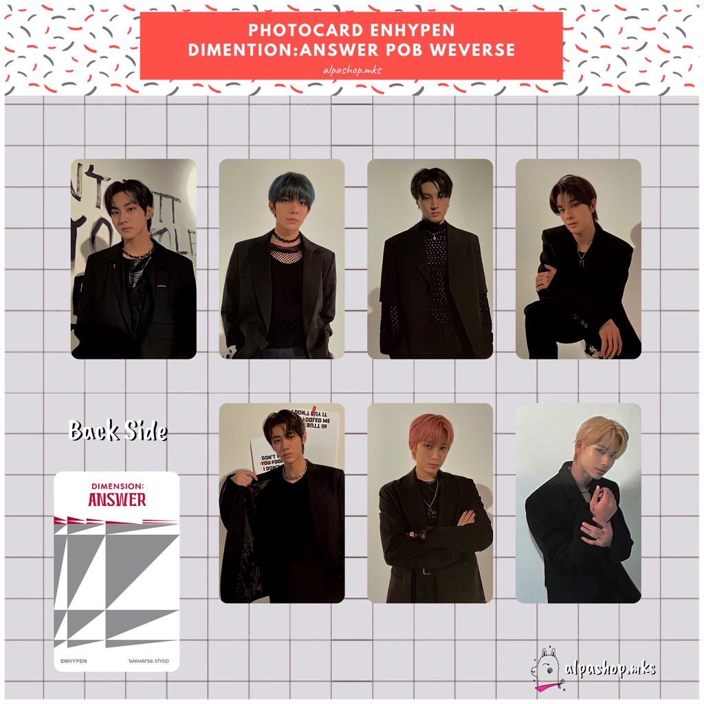 ENHYPEN UN0FF PHOTOCARD ALBUM DIMENSION-ANSWER POB WEVERSE