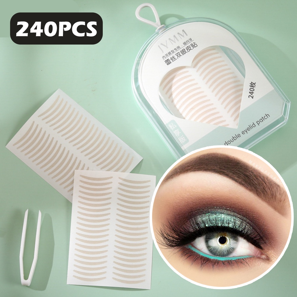 INVISIBLE EYELID VEIL 6 lembar isi 120pasang - AQUA SCOTT Lace Eyelid Sticker - Eyelid Veil Eyelid Tape Double Eyelid Sticker Selotip Lipatan Mata Stiker Scot Scott