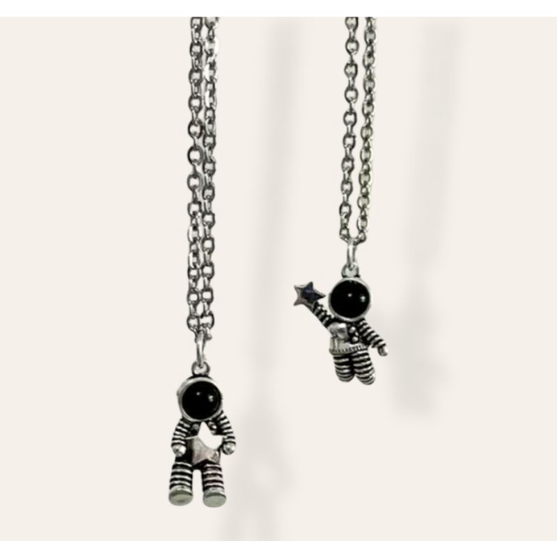 WB249 Kalung Liontin Astronot Unisex Bisa Untuk Couple Pasangan Bestie