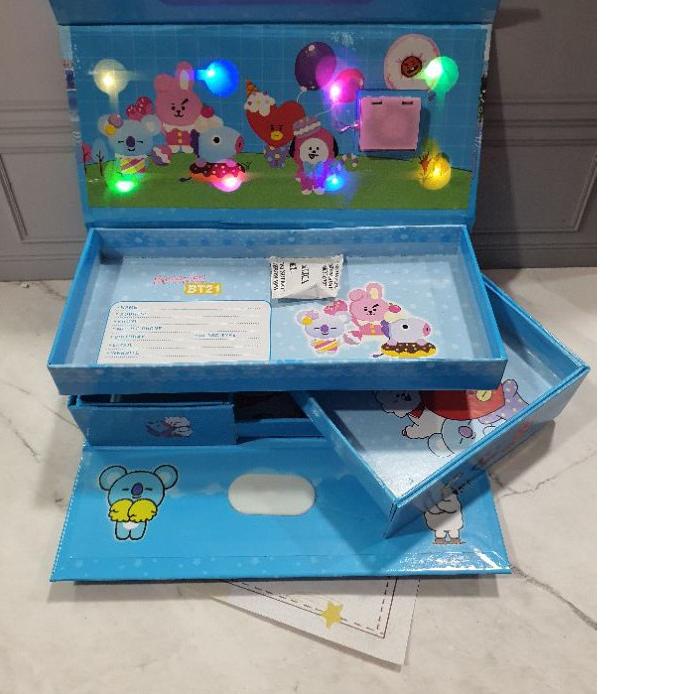 

New! kotak pensil KODE password ada LAMPU/pencil case/KODE LED