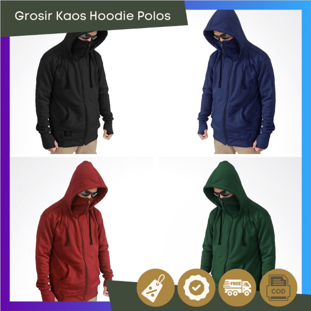 ( BAYAR DITEMPAT ) JAKET HOODIE ZIPPER POLOS NINJA ALAN WALKER {PRIA &amp; WANITA} M - XXL