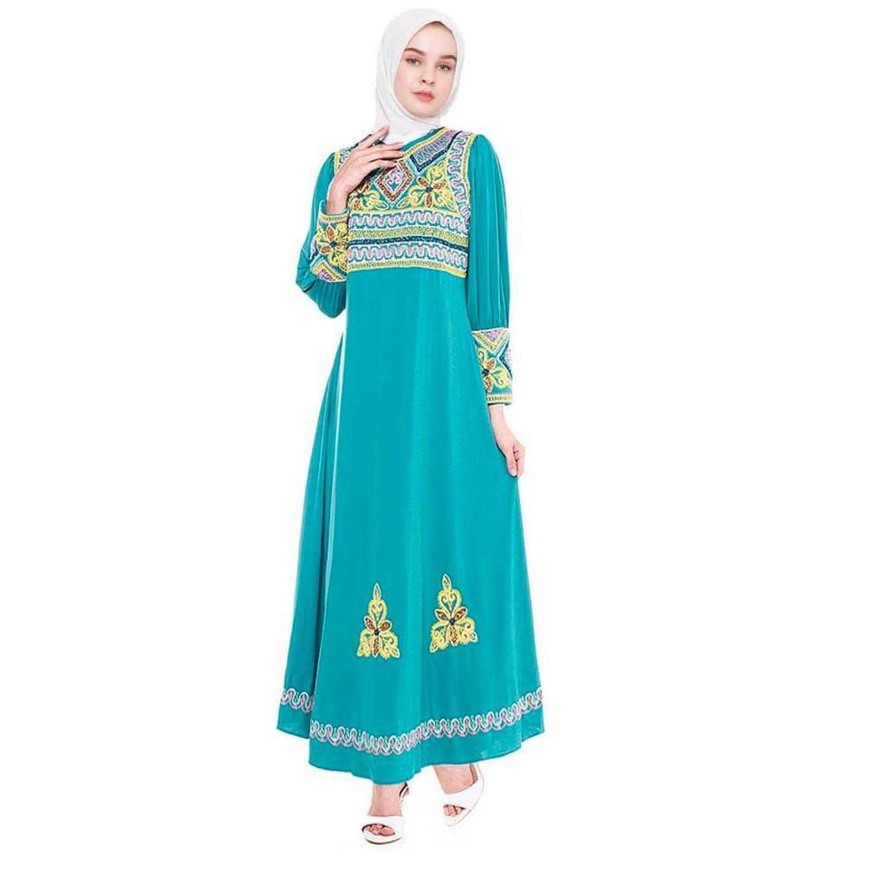 [NEW] GAMIS MUSLIMAH BUSANA MUSLIM WANITA DEWASA BIRU