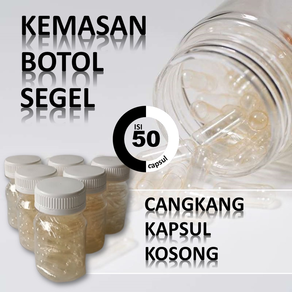 

Cangkang Kapsul Kosong Ukuran "0" Bening Transparan HALAL