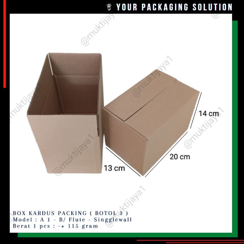 

BOX BOTOL 3 • 20x13x14cm • Kotak/ Kardus botol ikan Mas
