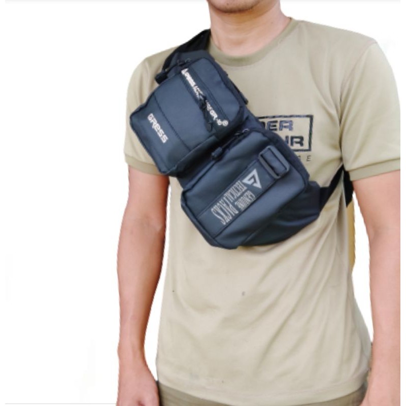 tas selempang pinggang waist bag - waistbag tactical gress pouch pack