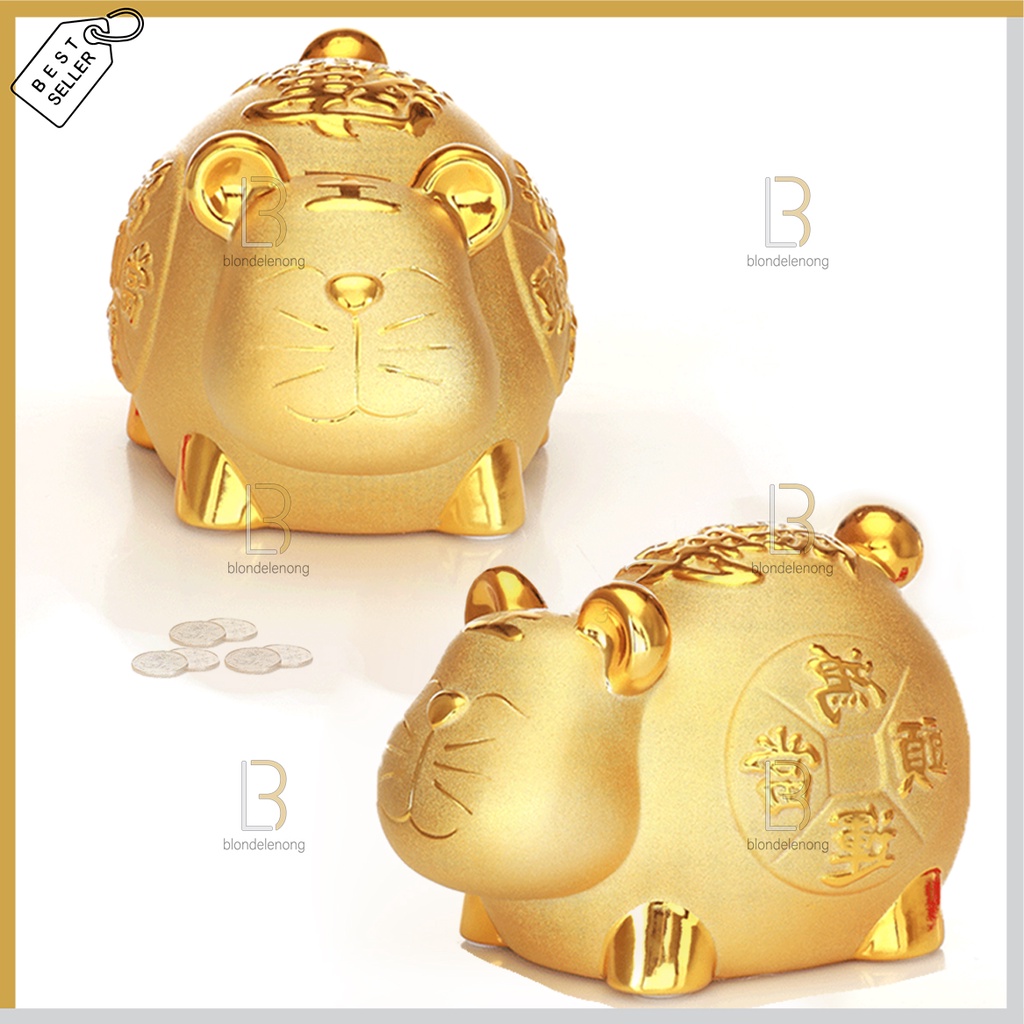 Pajangan Patung Hiasan Celengan Target Atm Karakter Hadiah Imlek Shio Tahun Macan Harimau Keramik Fe