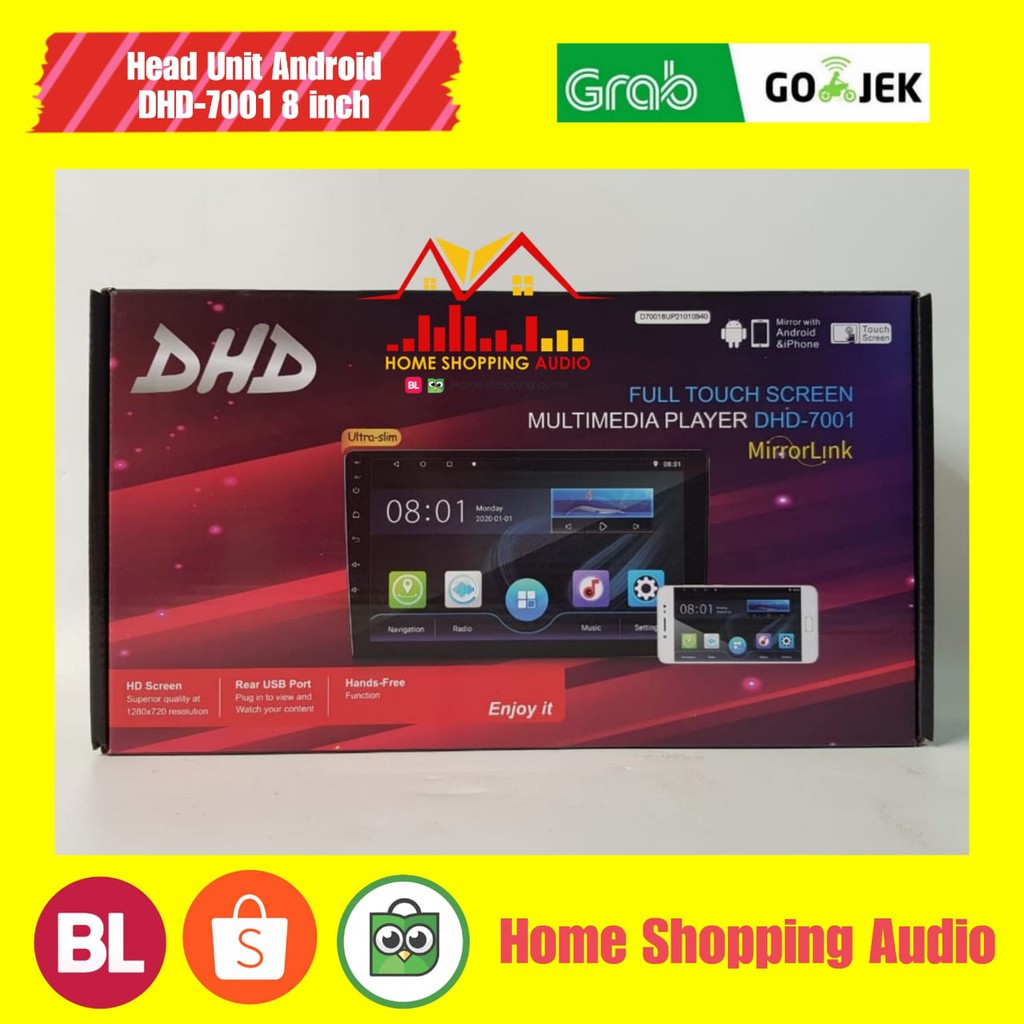 Head Unit Android Android DHD 7001 8 inch Android dhd 8 inch Android murah