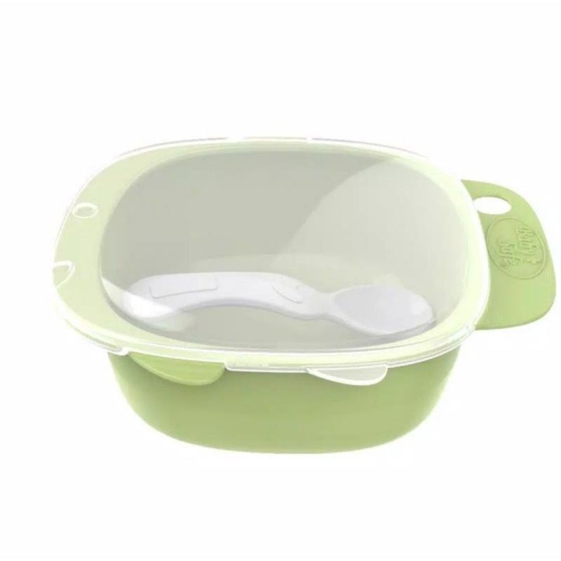 Baby Safe Meal Bowl With Transparant Lid/Mangkok Makan Bayi