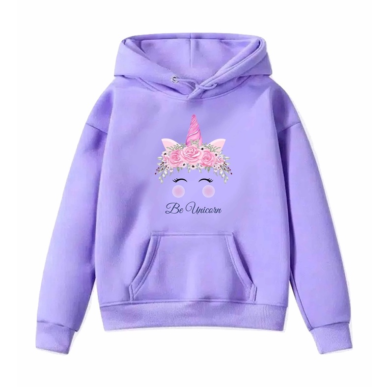 Hoodie Be Unicorn Sweater Pakaian Anak M - XXL