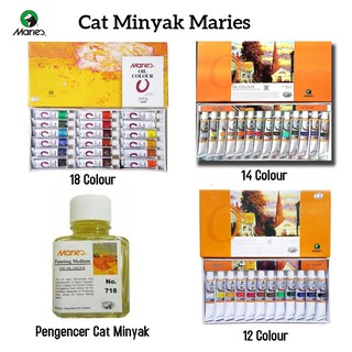 Cat Minyak MARIES Oil Colour Maries Cat Lukis Pengencer Cat Minyak Maries Painting Medium Kuas Lukis