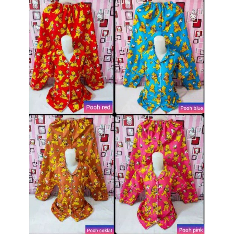 Piyama CP pooh / baju tidur CP