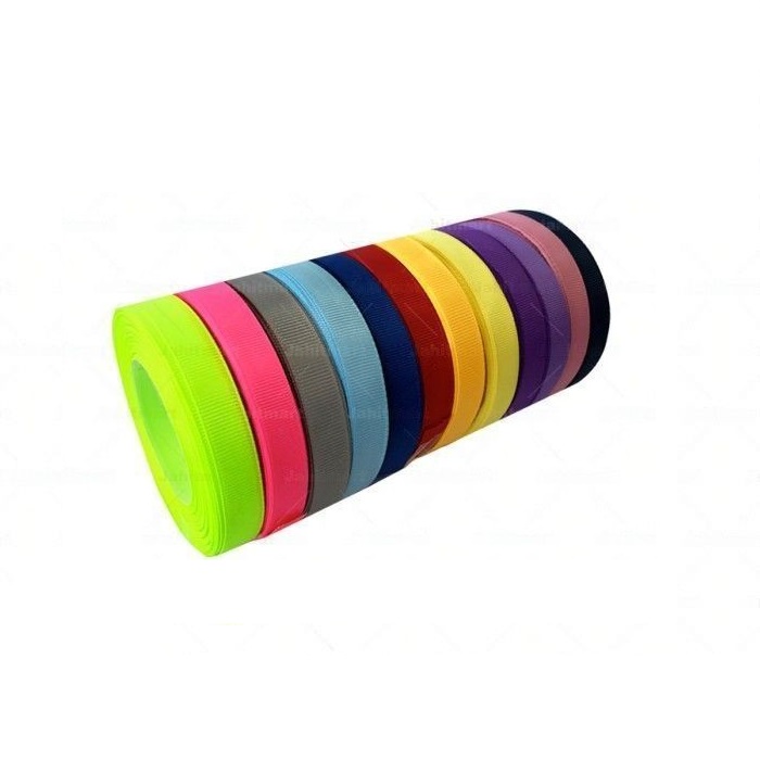 

[1 Slop] Pita Salur 1/4 Inch / Pita Salur 0.6 Cm / Gross Grain / Pita Kado / Kain Warna / Pita Salur Polos 1/4