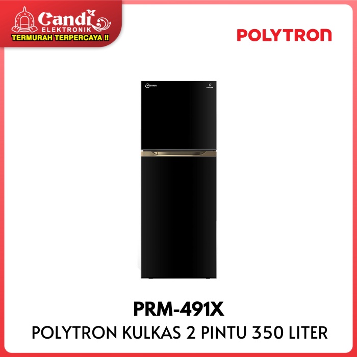 POLYTRON Kulkas 2 Pintu Polytron Belleza Big Liter Inverter – PRM 491X – 350 Liter