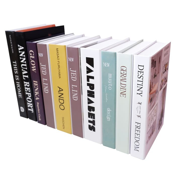 Mendekor BUKU SATUAN pajangan hiasan  modern dummy book rak 