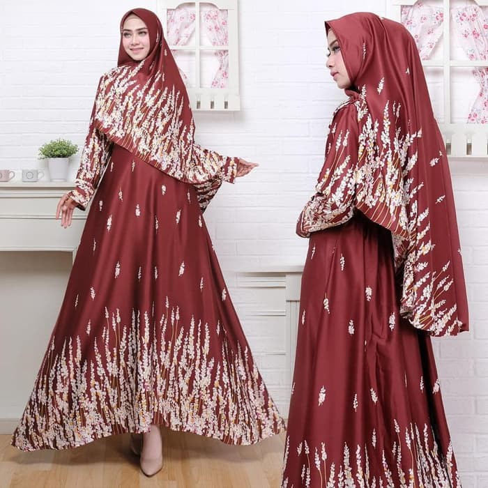 [IFANY SYARI MAROON N1] Gamis wanita maxmara merah maroon