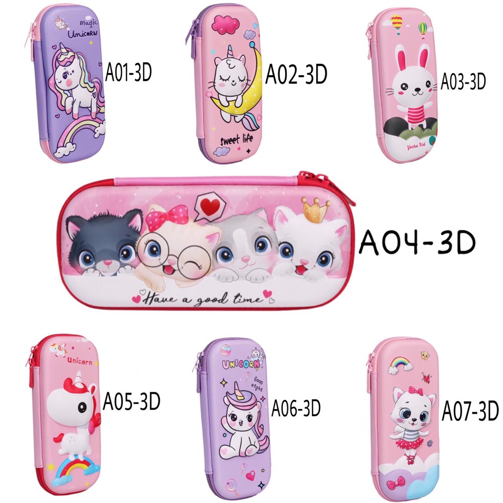 kotak pensil 3D import tempat pensil hardcase anak-anak