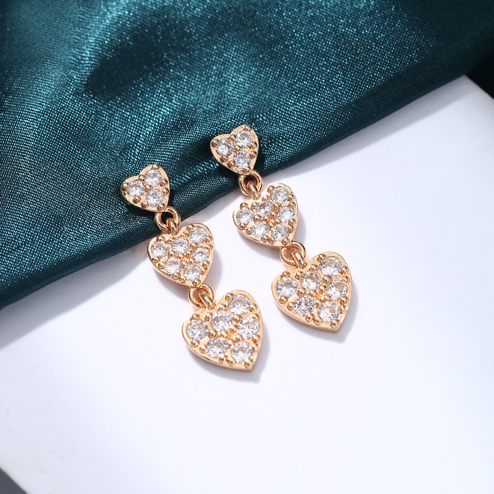 ✨✅COD Anting Titanium Wanita Lapis Emas Mewah Berlian Giwang Anting2 Set Korea Earrings Premium D295-300