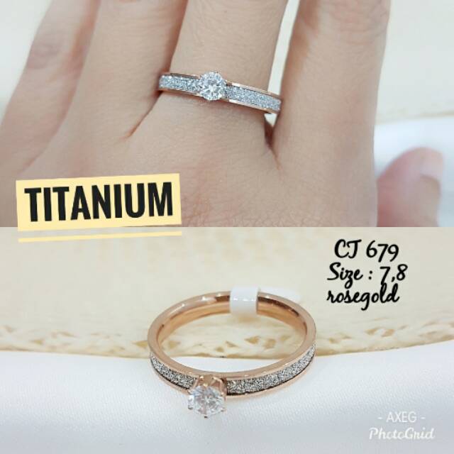 Cincin couple679 TitaniumCartier Titanium rosegold/gold/silver