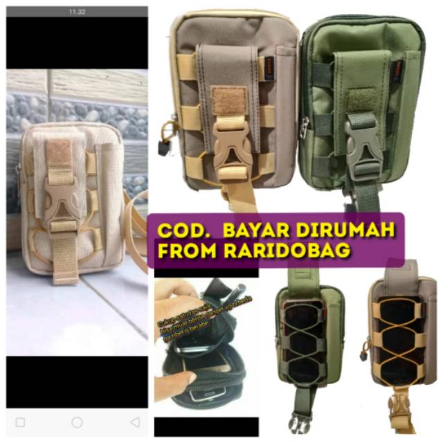 New tas pingang selempang outdoor army tactical gadget android brancode