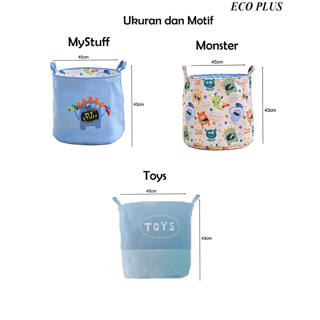 Keranjang Basket Kotak Tempat Simpan Mainan Baju Anak Storage Bucket Foldable Bahan Tebal Penyimpanan Toys