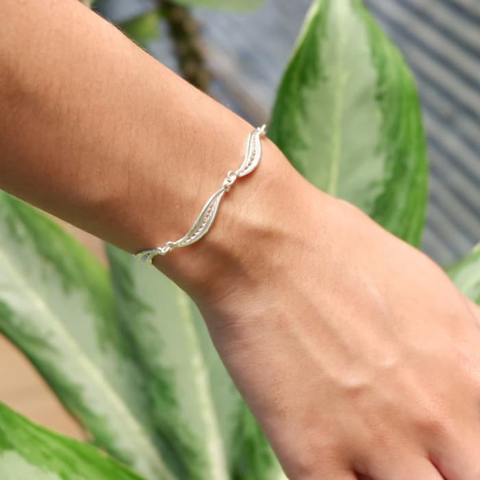 Gelang Tangan Rantai Filigri silver 925/gelang tangan silver kotagede/gelang perak