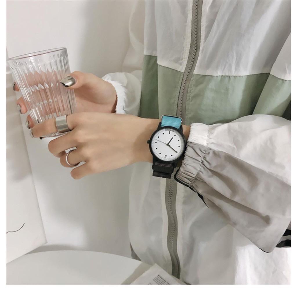 PA Jam Tangan CASUAL TALI CANVAS - Leather Quartz Fashion Wanita / Pria Casual Lady Wrist