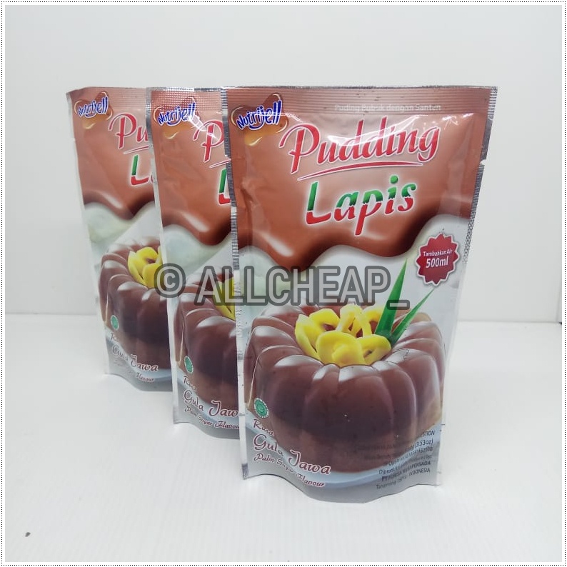 nutrijel PUDING lapis rasa GULAJAWA palm sugar flavour 100gr (3.53oz)