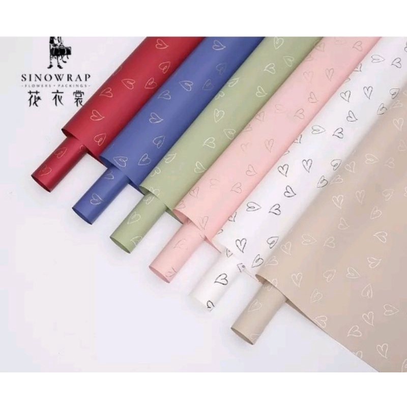 

Cellophane paper / Wrapping buket / kertas buket motif love