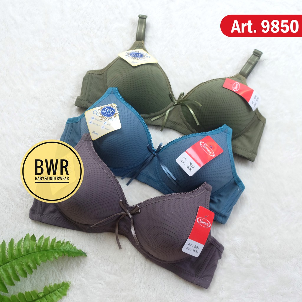 Sorex Bra 9850 Extra Comfort Busa Tanpa Kawat Kait 2 Setara Cup B BH 9850 | Bwr