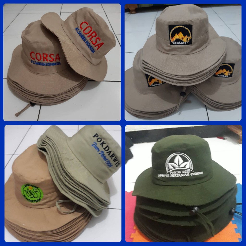 Topi Rimba Custom Bordir