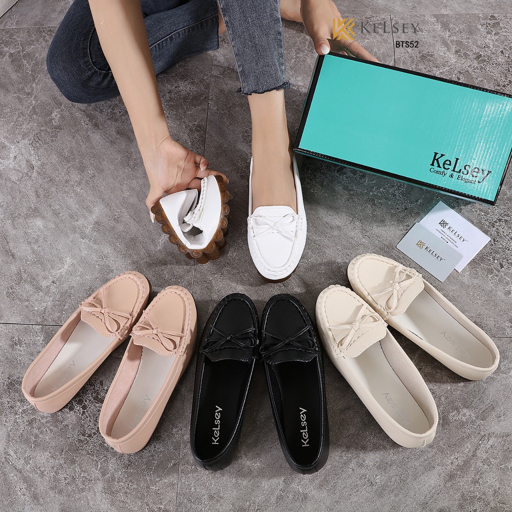 (GRATIS ALAS KAKI) RESTOCK!!  Nicole Sepatu Flat Wanita Kelsey BTS52 Sepatu Wanita Import Slip On Soft Kanvas Elastis Anti Slipf