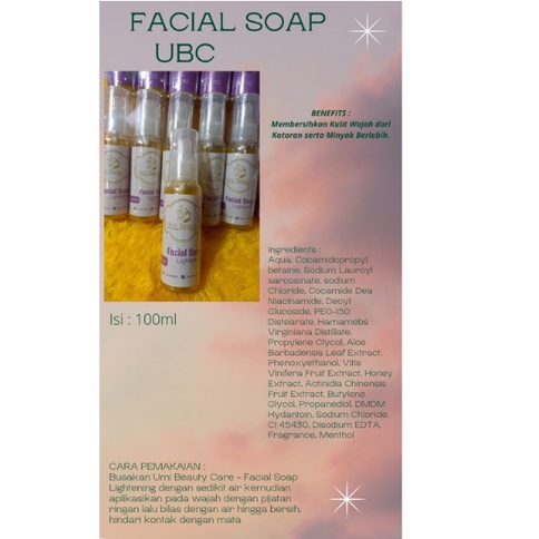 FACIAL SOAP UBC || UMI BEAUTY CARE || UMI AL FATIH