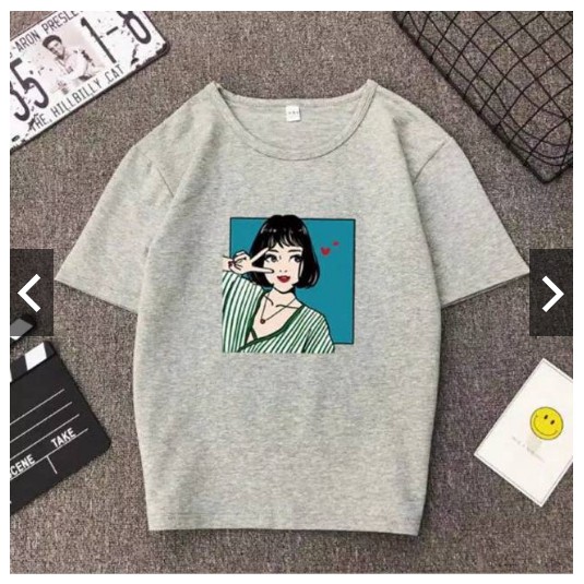 FIFI FASHION Tshirt Pose Girl Tee - Kaos Wanita Tumblr Tee All Size