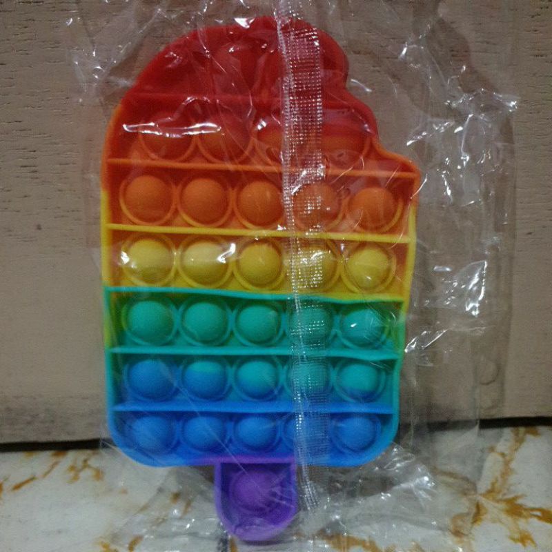 Pop It Ice Cream Es Krim | Popit Es Krim Rainbow Pastel Macaron-Ice Cream Rainbow
