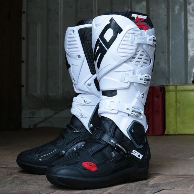 SEPATU SIDI CROSSFIRE 3 SRS WHITE BLACK BOOTS SIDI CROSSFIRE 3 SRS