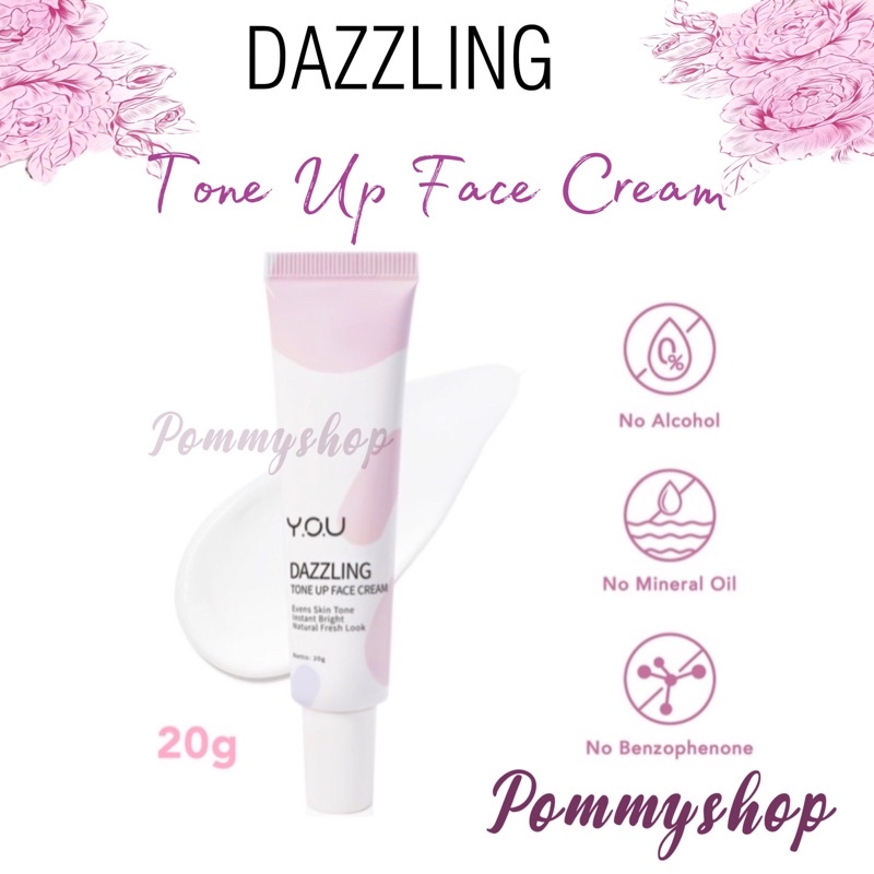 Kosmetik You Dazzling Tone Up Face Cream / Krim Wajah 20gr