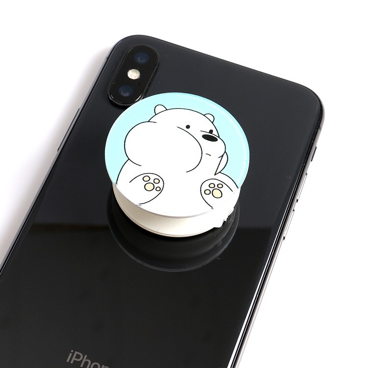 [Bayar Di Tempat]Ring Holder Universal Desain Kartun We Bare Bears untuk Handphone