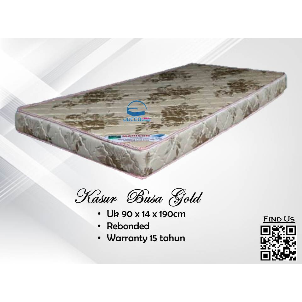 Matras Murah - Kasur Busa Rebonded Gold Uk 90x190 Tebal 14/18cm - Tilam Busa Kost - Medan